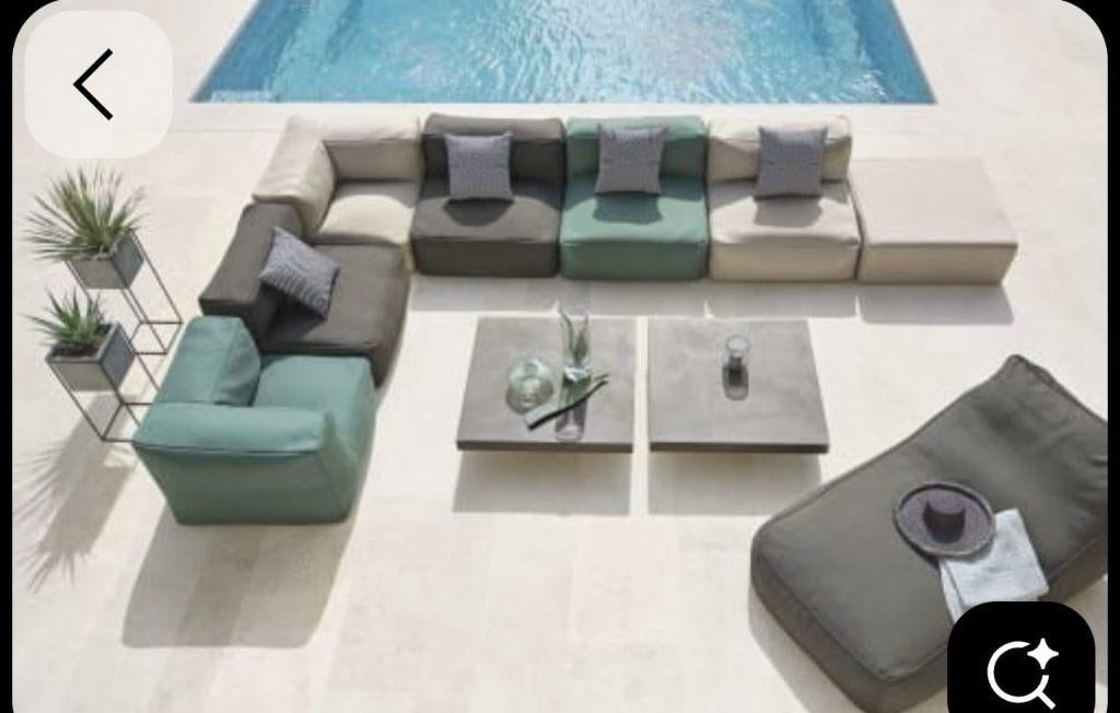 Maison du Monde loungeset tuin, modulair, weerbestendig, Tuin en Terras, Ophalen, Gebruikt, Loungeset, Overige materialen