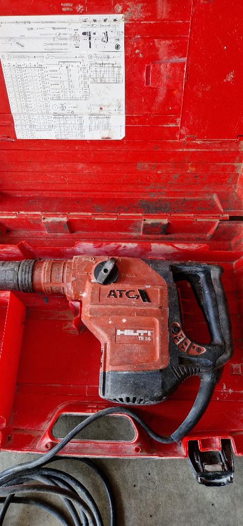 Marteau perforateur et marteau Hilti te 56, Bricolage & Construction, Outillage | Foreuses, 600 watts ou plus, Comme neuf, Enlèvement