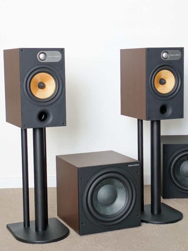 Bowers & Wilkins B&W 685 bookshelves + ASW 610 subwoofer, Gebruikt, Ophalen of Verzenden, Bowers & Wilkins (B&W), 120 watt of meer