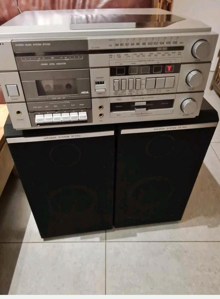 Set Vintage Sierra, tourne-disque, tuner, cassette dec, TV, Hi-fi & Vidéo, Enlèvement ou Envoi