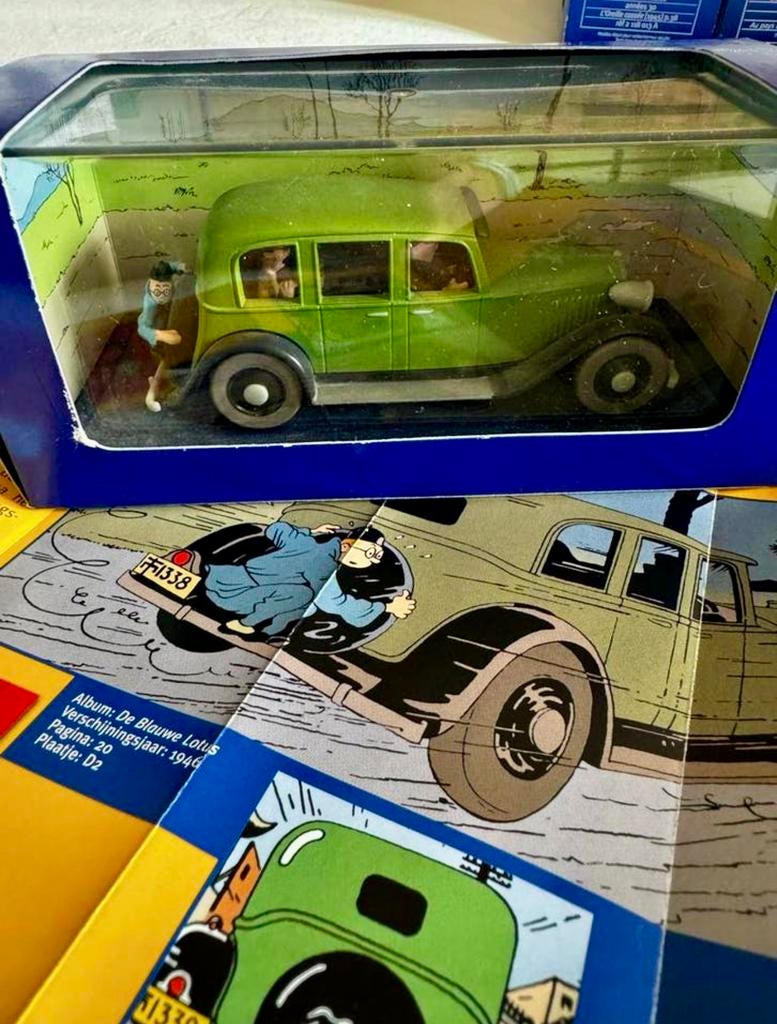 Kuifje auto 1:43 de limousine mitsuhirato uit blauwe lotus, Ophalen of Verzenden, Kuifje, Zo goed als nieuw