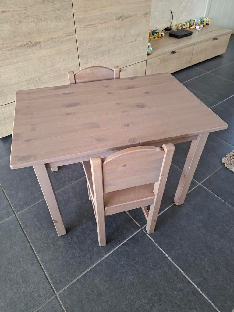 Table pour enfants avec 2 chaises, 50 à 100 cm, Jusqu'à deux personnes, Enlèvement, Utilisé