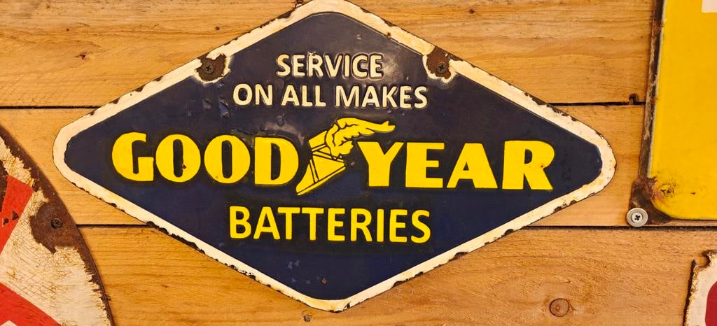 Emaille bordje  Goodyear., Ophalen