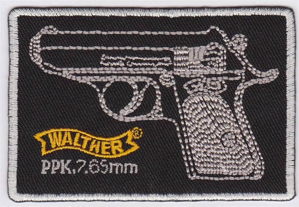 Walther PKK 7.65mm stoffen opstrijk patch embleem #1, Verzamelen, Kleding en Patronen, Verzenden, Nieuw