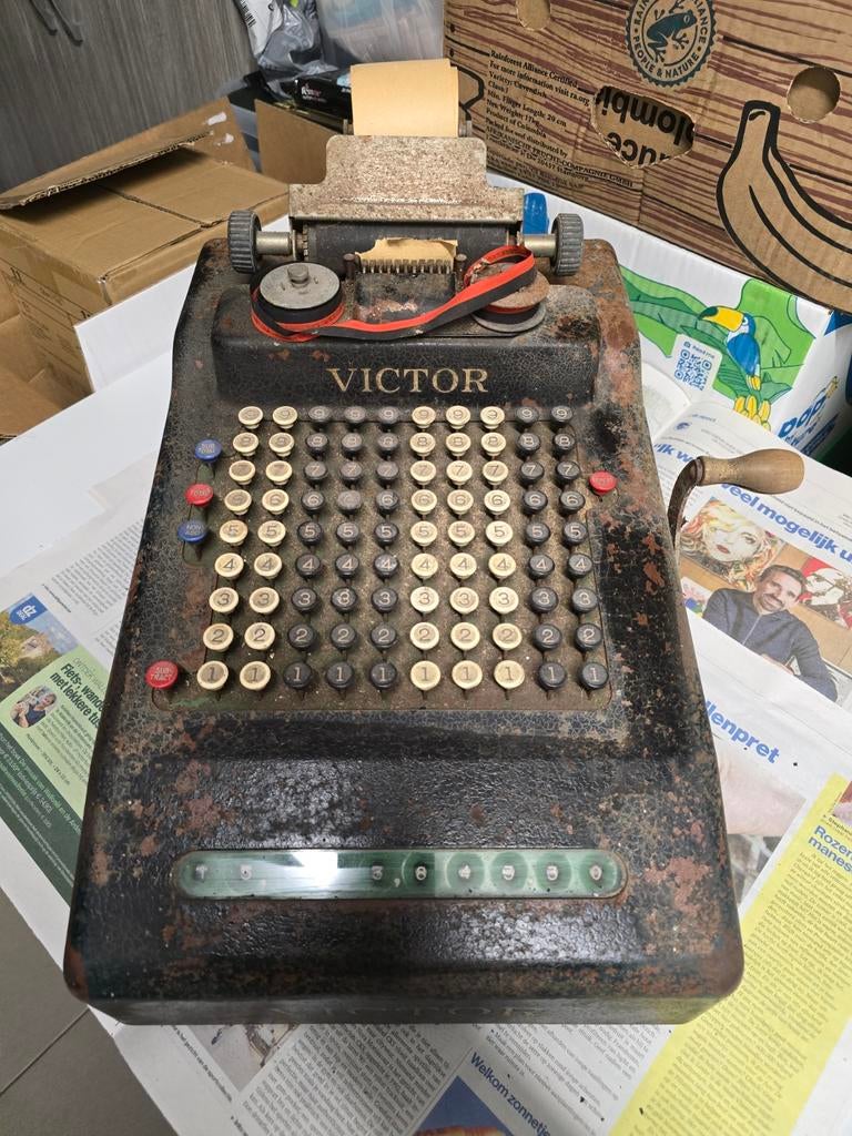 Antieke Victor Optima Rekenmachine - Vintage Collector's Ite, Enlèvement ou Envoi