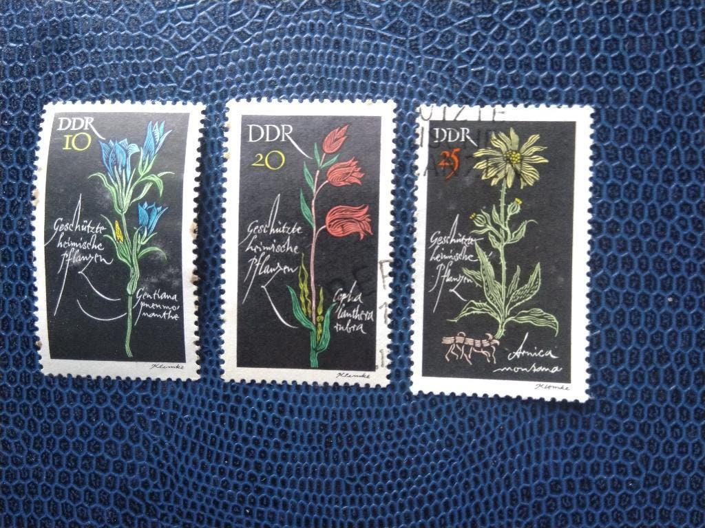Bloemen DDR, 1966, Postzegels en Munten, Postzegels | Thematische zegels, Verzenden, Gestempeld, Dier of Natuur