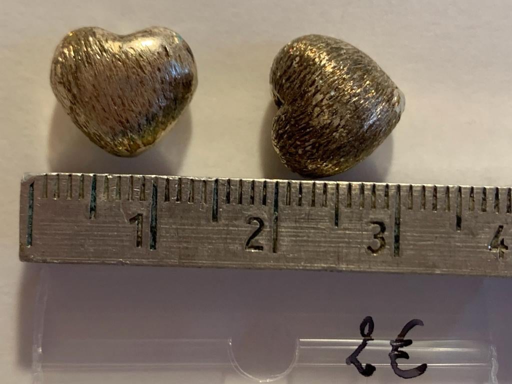 2 metalen hart kraal, Enlèvement ou Envoi, Neuf, Perle