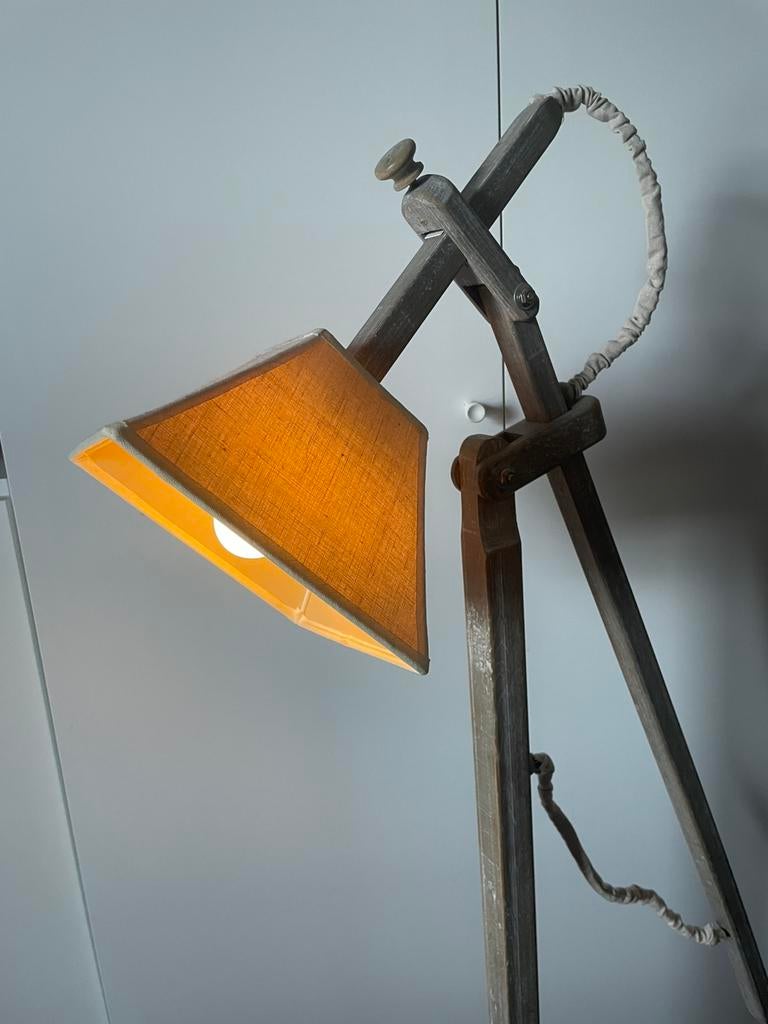 Lampadaire - lampe sur pied en bois, Maison & Meubles, Lampes | Lampadaires, Utilisé, 150 à 200 cm, Bois, Enlèvement