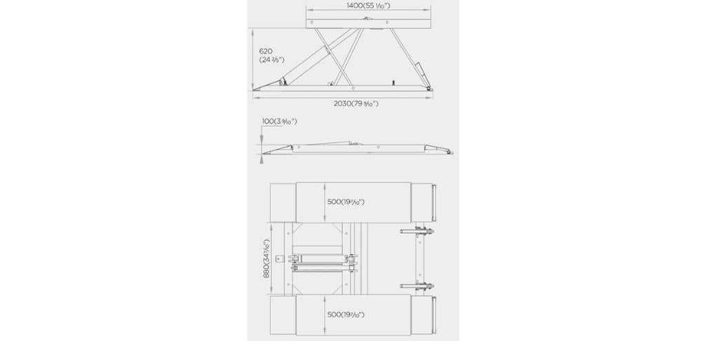 Pont ciseaux élévateur mobile 3T hauteur de levage 230 V, Enlèvement, Neuf