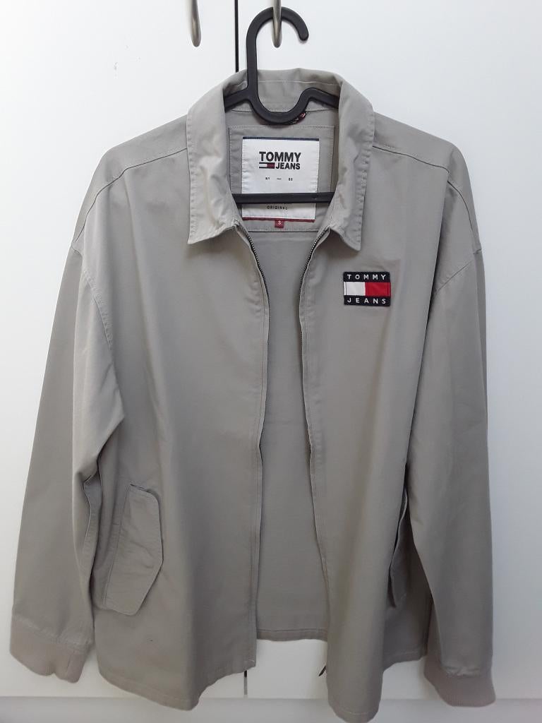 Tommy Jeans beige jasje 1x gedragen maat S - heren katoen, Kleding | Heren, Beige, Ophalen of Verzenden, Zo goed als nieuw, Tommy Jeans