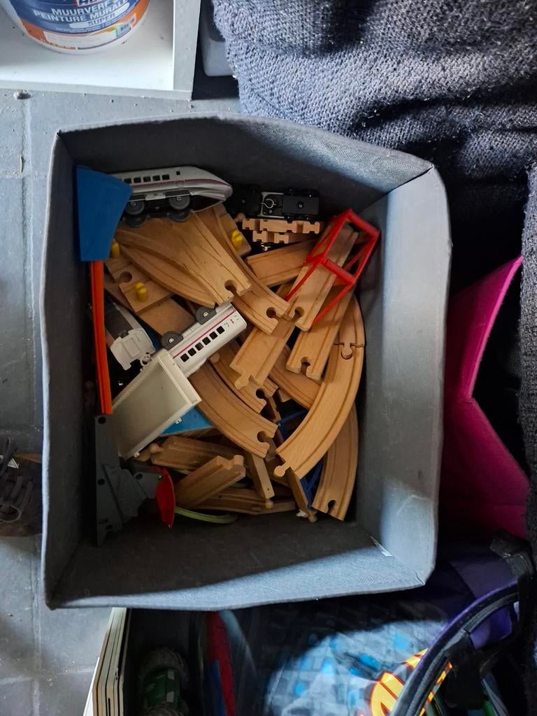 Houten treinspoor en trein, Kinderen en Baby's, Speelgoed | Houten speelgoed, Ophalen