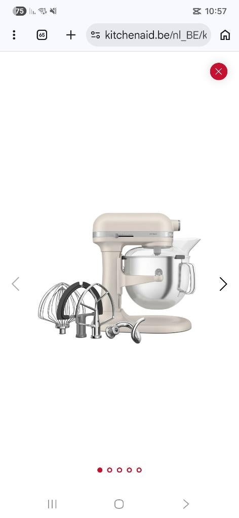 KitchenAid Pro robotmixer, 4 liter of meer, 3 snelheden of meer, Ophalen of Verzenden, Zo goed als nieuw