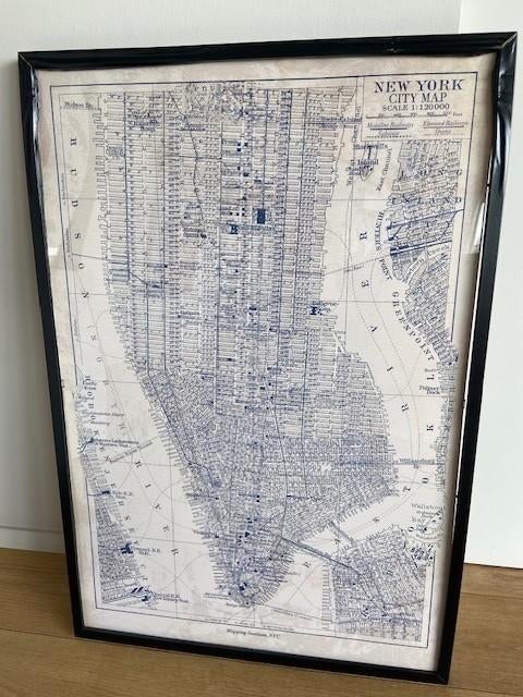 retro stadsplan Manhattan, Ophalen