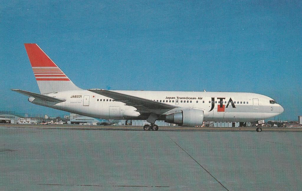 VLIEGTUIG  BOEING 767-246  JAPAN TRANSOCEAN AIR  JTA, Verzamelen, Verzenden, Ongelopen, Overige thema's