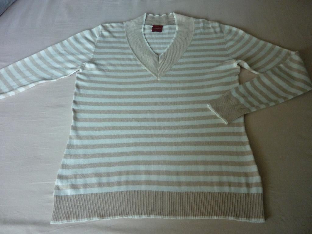 Katoen-Cashmere Trui Olsen, Kleding | Dames, Olsen, Beige, Maat 42/44 (L), Ophalen of Verzenden