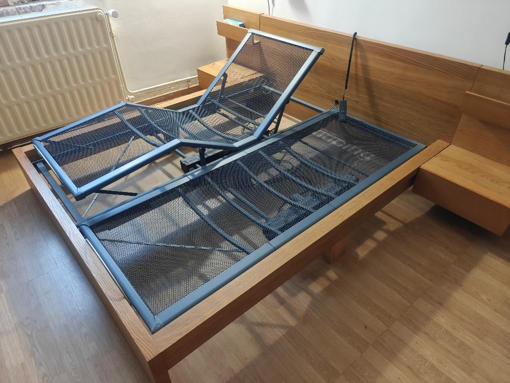 AUPING elektrische lattenbodems - sommiers électriques, Huis en Inrichting, Ophalen, Tweepersoons, 80 cm, Verstelbaar