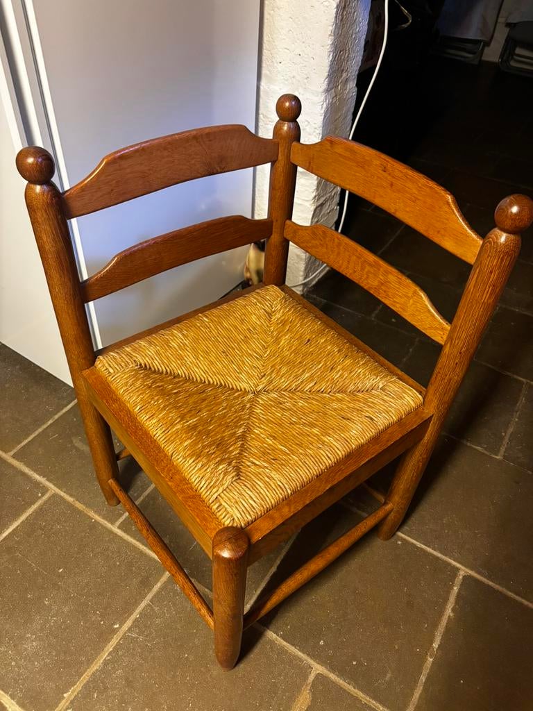 Chaise basse de coin vintage avec 2 coussins, Enlèvement