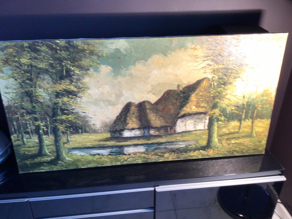 Schilderij van bosmans 40x80 cm, Antiquités & Art, Enlèvement