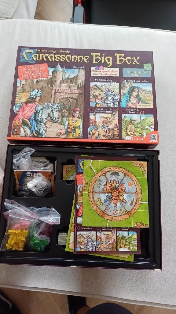 bordspellen big box bruin Carcassonne oude versie fraai, Hobby en Vrije tijd, Vijf spelers of meer, Verzenden, Nieuw, 999 Games