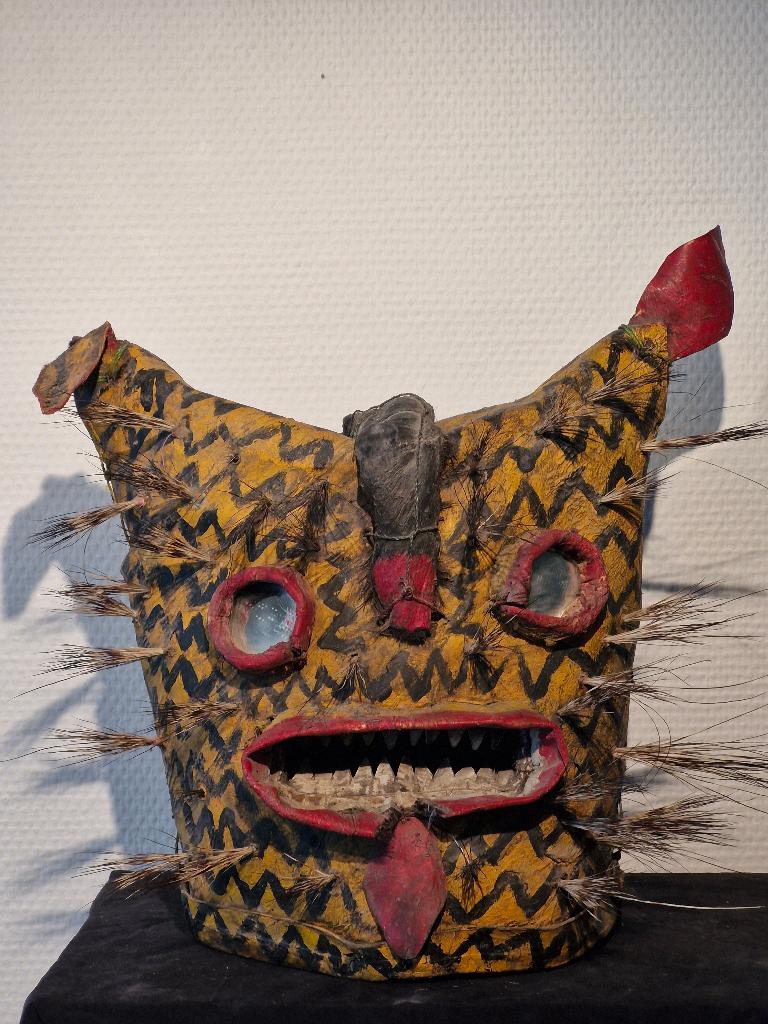 Tijger/jaguar masker, Antiek en Kunst, Ophalen of Verzenden