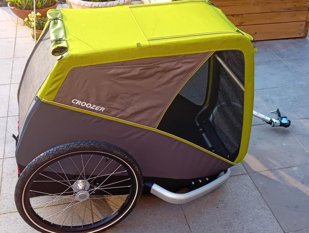 Remorque pour chien Coozer Jokke XL, presque neuve, Vélos & Vélomoteurs, Remorque pour chien, 40 à 60 kg, Pliable, Croozer