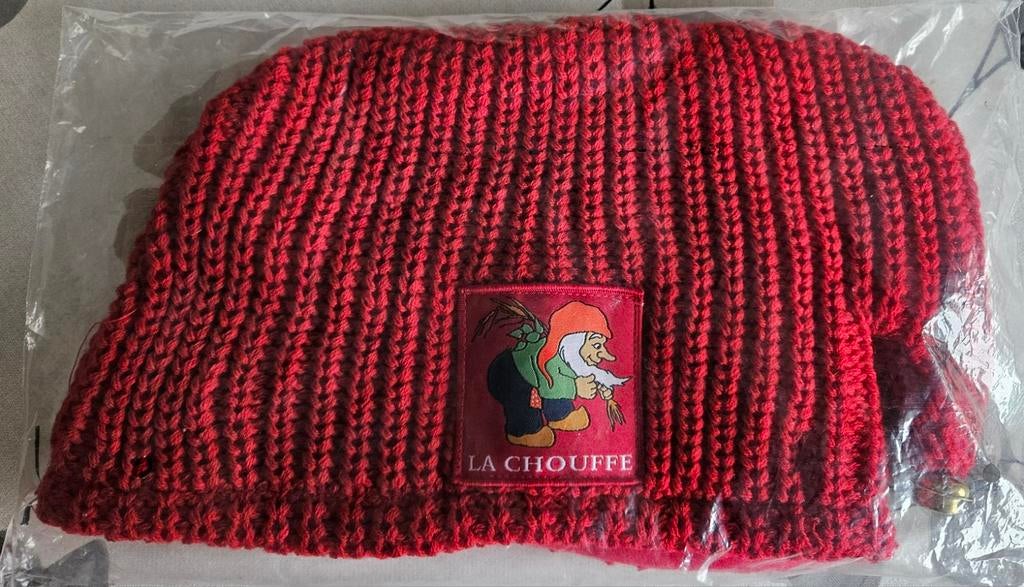 Bonnet lutin tricoté La Chouffe NEUF avec logo marron, Enlèvement ou Envoi