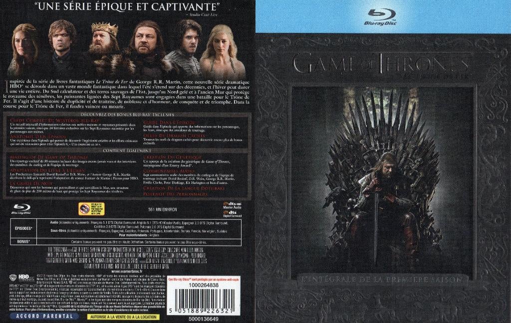 game of thrones seizoen 1 (5 blu-ray), Cd's en Dvd's, Ophalen of Verzenden, Gebruikt, Avontuur, Boxset