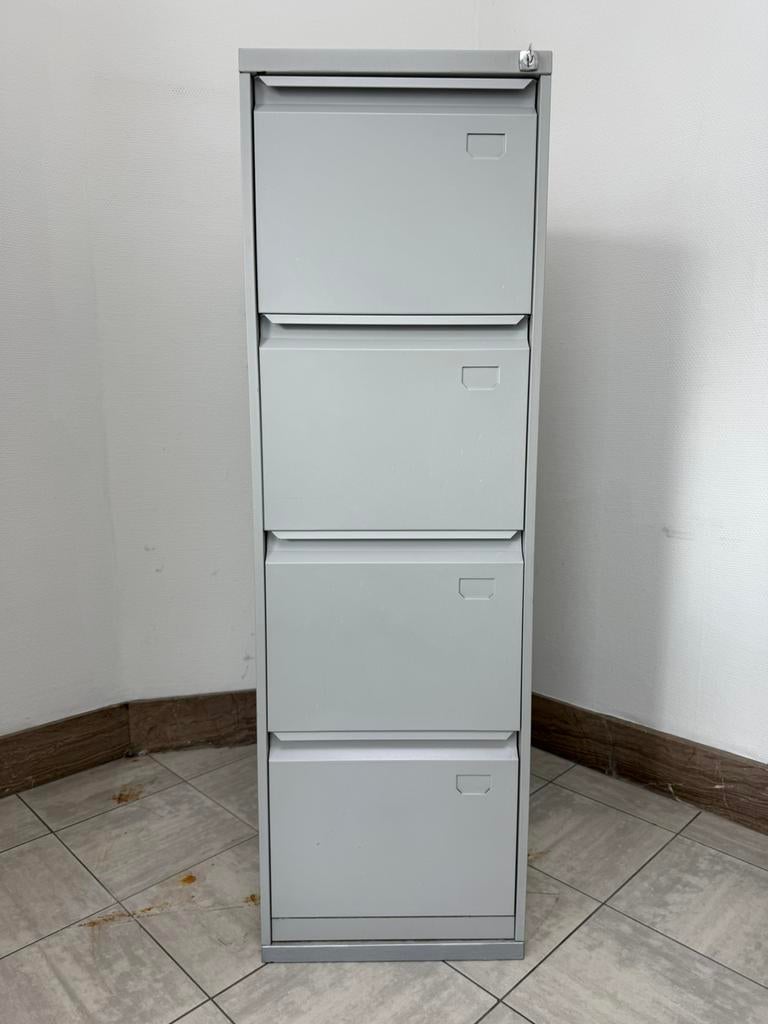 Caisson classeur 4  tiroirs gris clair, Archives et Rangement, Enlèvement, Utilisé, Bureau