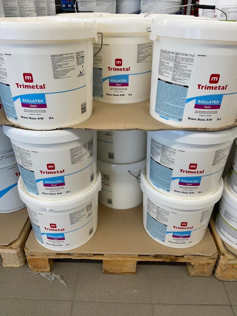 🔥❗️️ PEINTURE PRIMER TRIMETAL 15L blanc + MAT & SATIN 15L, Blanc, Peinture