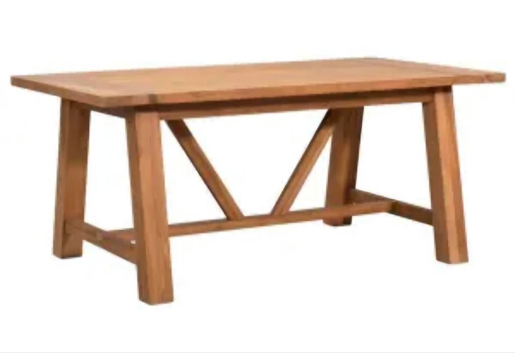 NIEUW - Teaken eettafel 220x100x78, Huis en Inrichting, Tafels | Eettafels, Ophalen