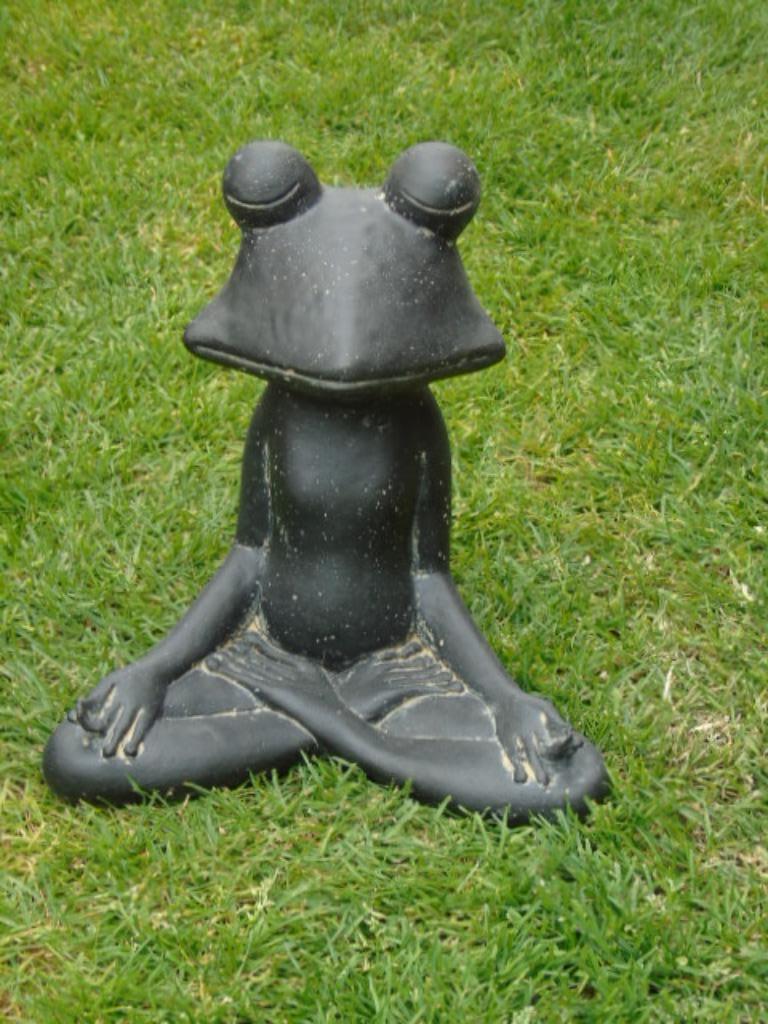 statue d une grenouille zen en pierre patinée, Jardin & Terrasse, Enlèvement, Neuf, Pierre, Animal