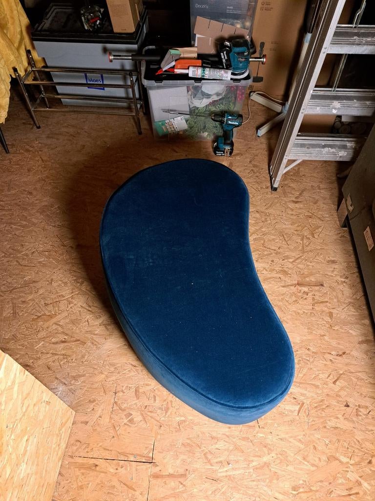 Pouf bleu roi, Maison & Meubles, Enlèvement, Comme neuf
