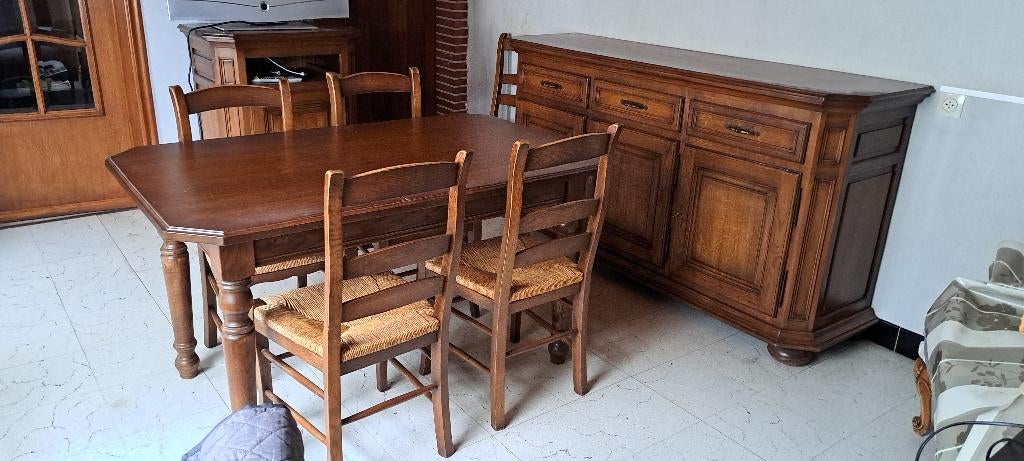 massieve eiken eetplaats, Ophalen