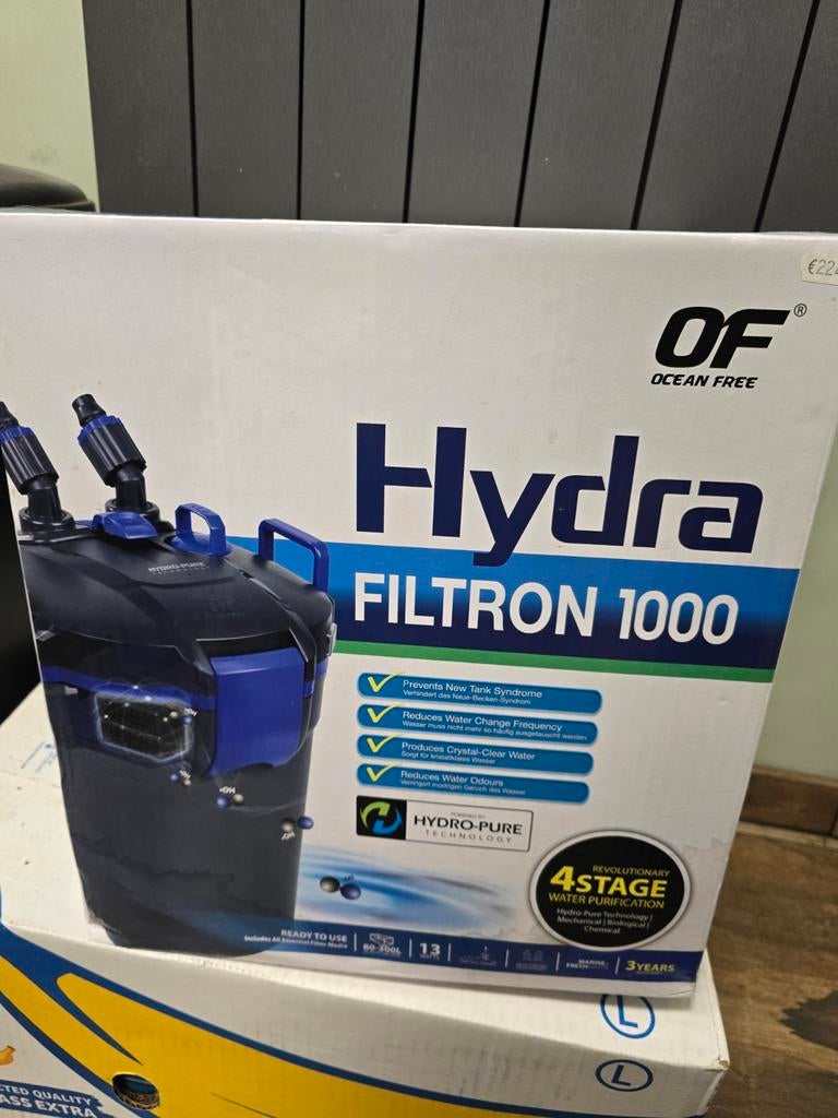 Gloednieuwe hydra filtron 1000 met extra filtermateriaal, Dieren en Toebehoren, Ophalen of Verzenden