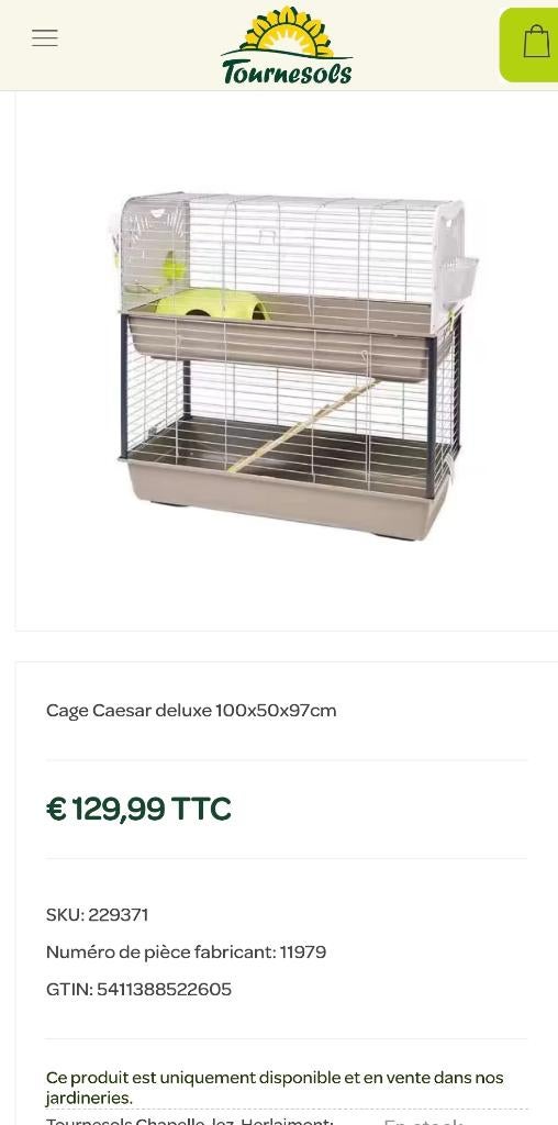 Cage double rongeur, Neuf, 90 cm ou plus, 75 à 110 cm, Cobaye