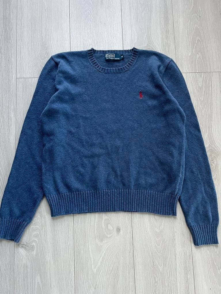 Pull bleu marine Polo Ralph Lauren en maille, Enlèvement ou Envoi