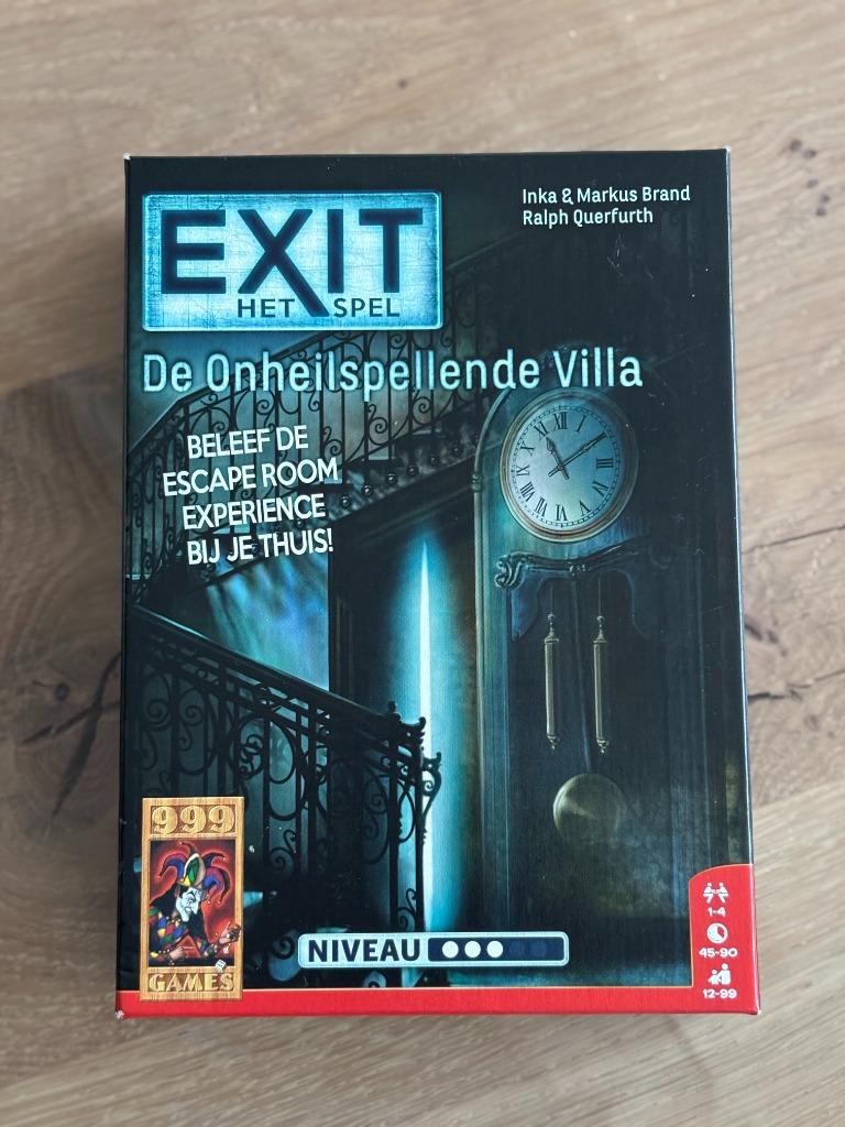 Exit het spel De onheilspellende villa, Ophalen of Verzenden, Zo goed als nieuw, 999 Games