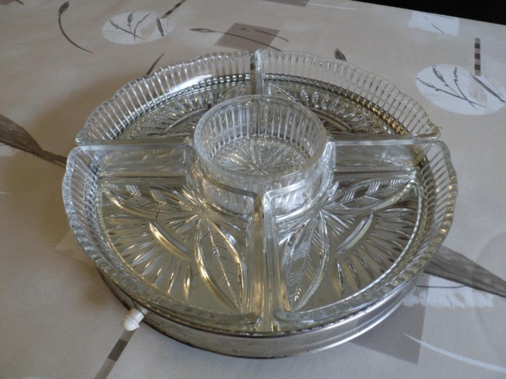 Draaiplateau - schaal voor hapjes - gourmet - salades, Ophalen of Verzenden