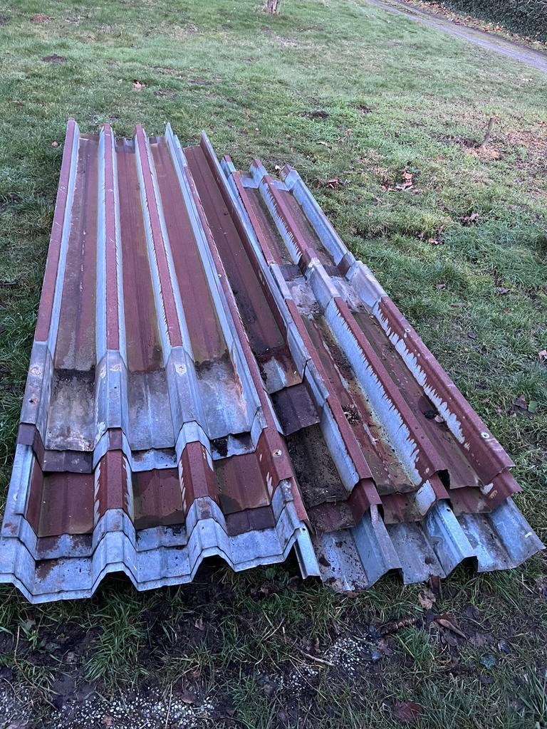 Golfplaten 15€/stuk, Doe-het-zelf en Bouw, Dakpannen en Dakbedekking, Ophalen, Gebruikt, 15 m² of meer, Golfplaat