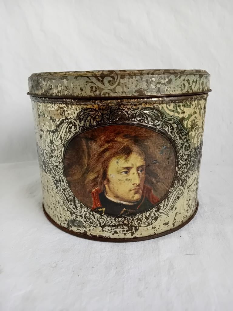 Boite à biscuits ancienne en métal napoléon, Collections, Enlèvement ou Envoi, Utilisé, Biscuits, Autres marques