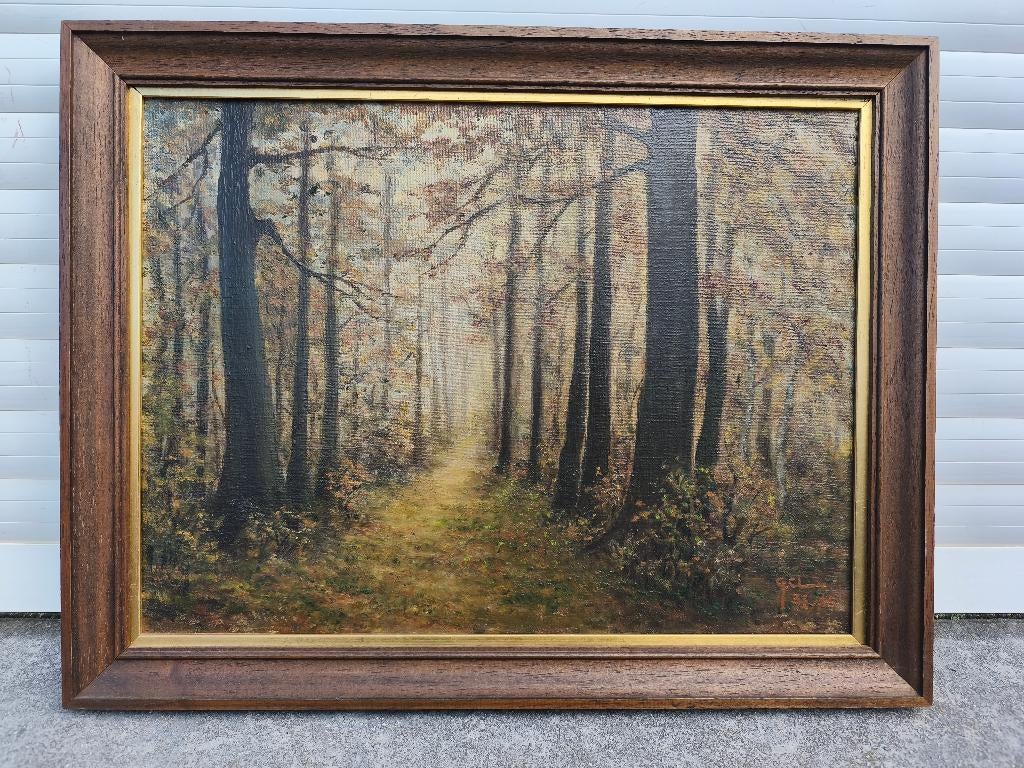 Huile sur toile monograme g clauwaert, Ophalen of Verzenden