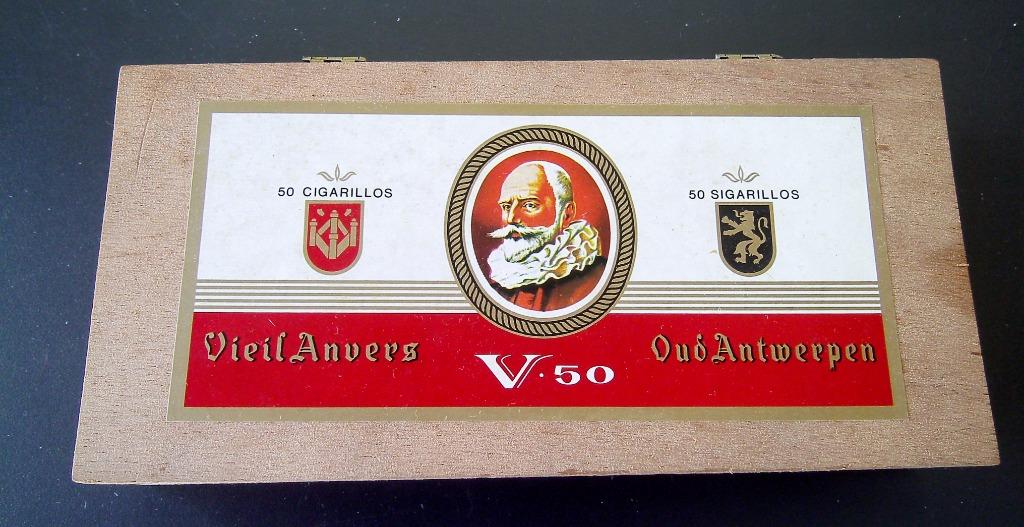 Boîte en Bois Cigarillos " Vieil Antwerpen ", Enlèvement ou Envoi, Utilisé, Autre