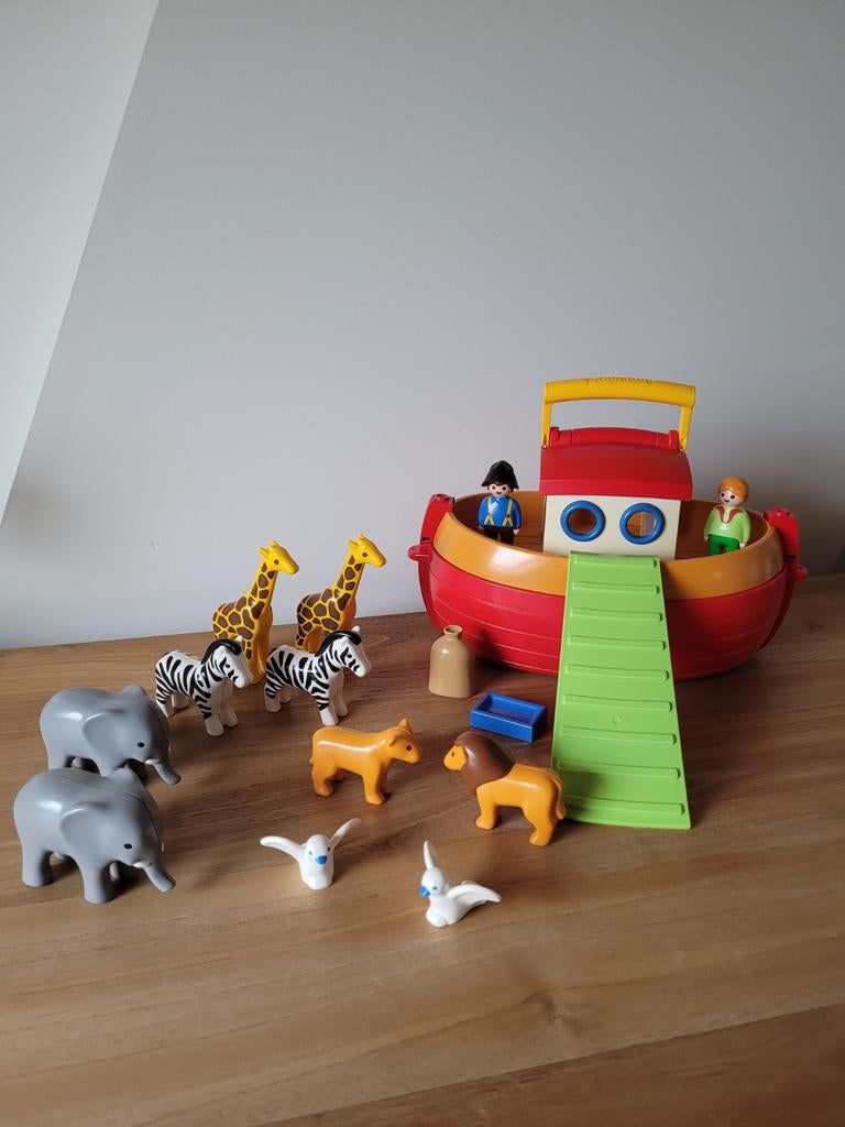 Playmobil 1.2.3 Meeneem Ark van Noach 6765, Kinderen en Baby's, Speelgoed | Playmobil, Ophalen, Zo goed als nieuw, Complete set