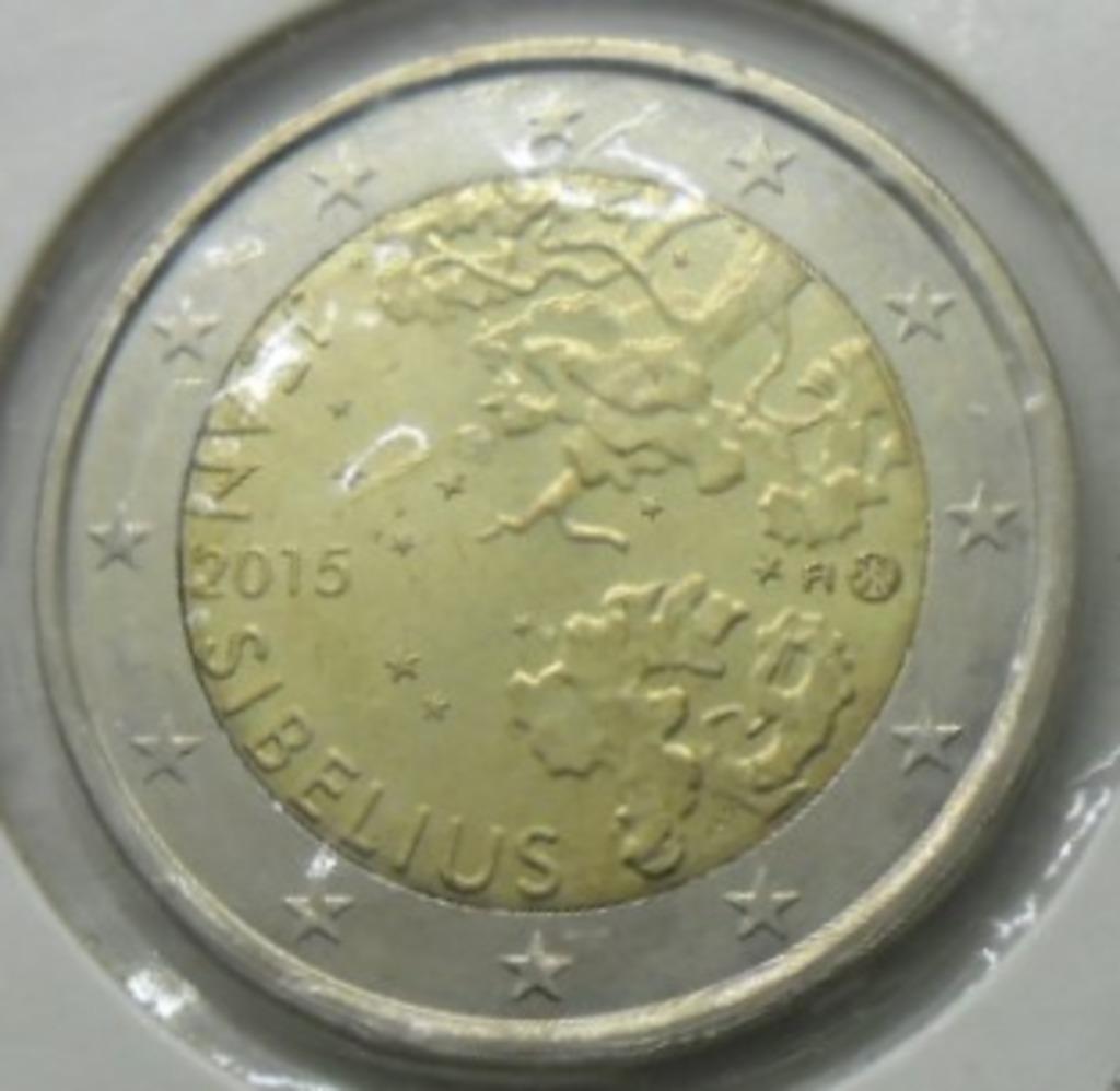 2 euro commémorative 2015 Finlande "Sibelius". UNC., Timbres & Monnaies, Envoi, Finlande, 2 euros, Monnaie en vrac