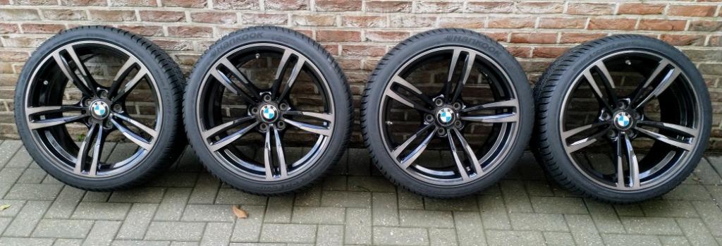 OEM 19” M2 VELGEN MET NIEUWE WINTERBANDEN in prijs verlaagd., Gebruikt, Velg(en), Winterbanden, Personenwagen