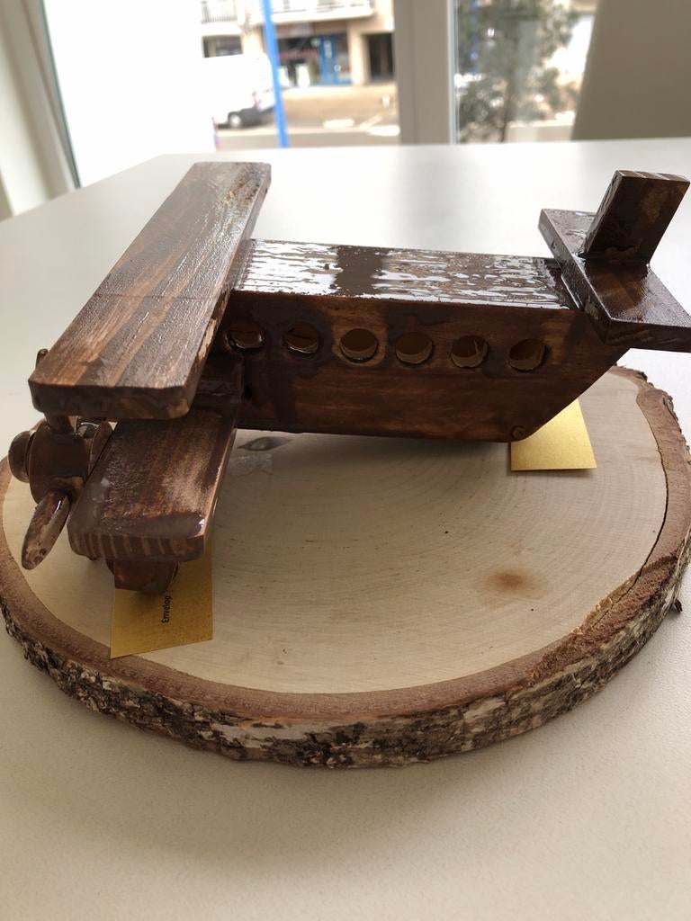 Houten vliegtuig, Kinderen en Baby's, Speelgoed | Houten speelgoed, Zo goed als nieuw, Ophalen of Verzenden