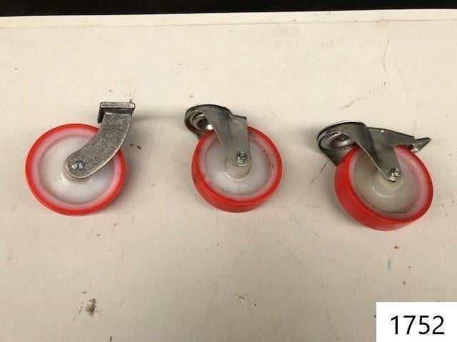 1752. Zwenkwielen / bokwielen / gelagerde / wielen, Enlèvement, Utilisé