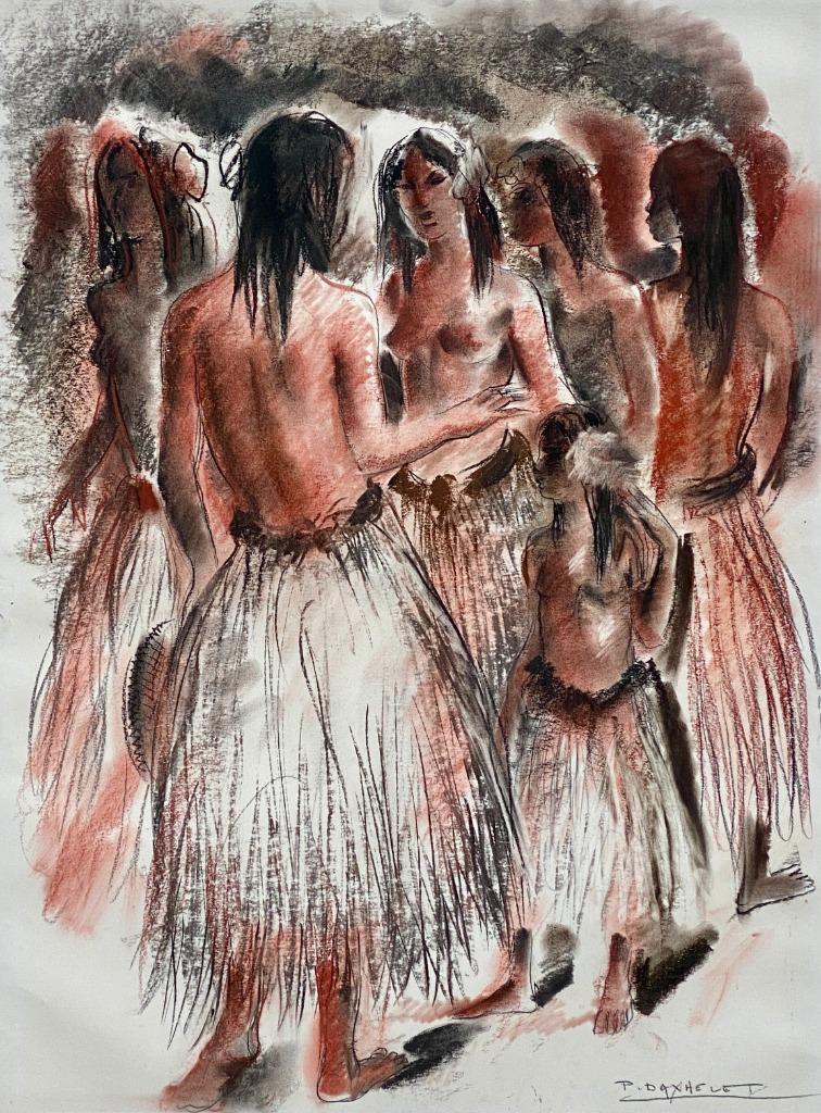 Tekening Paul Daxhelet (Huy 1905 -  Liège 1993), Antiek en Kunst, Kunst | Tekeningen en Fotografie, Ophalen