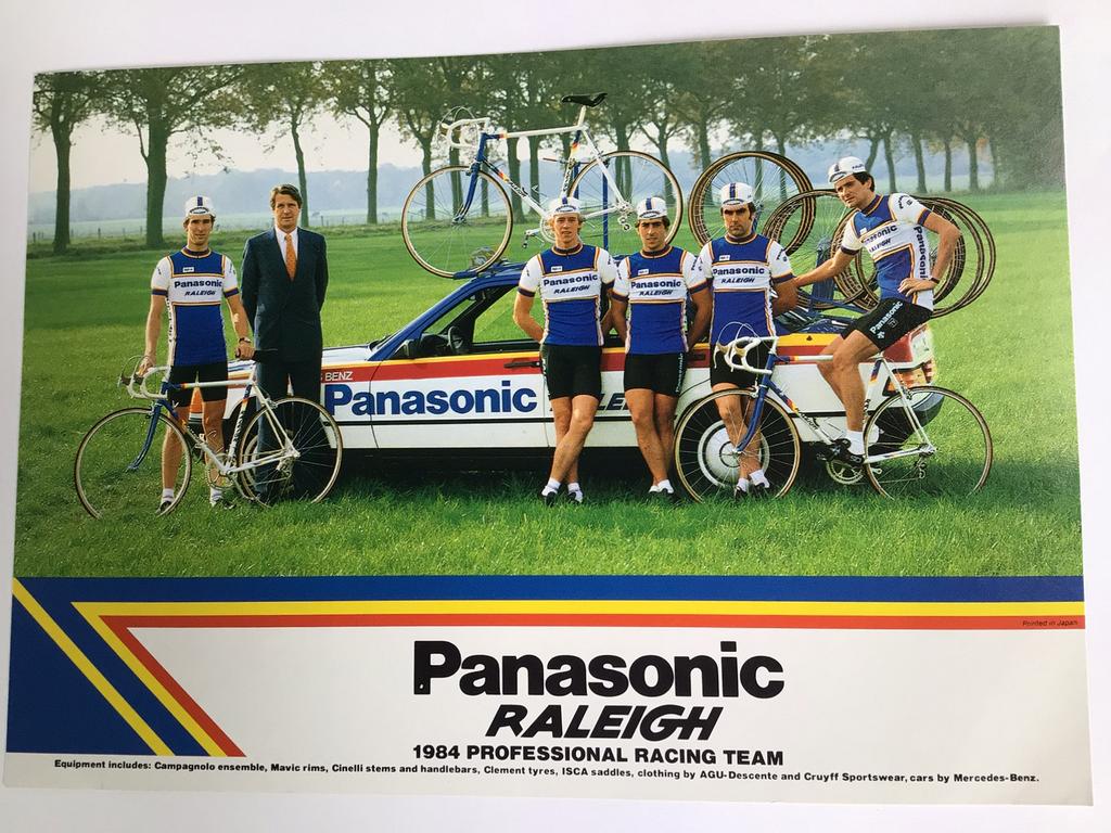 Wielerkaart 1984 team panasonic vanderaerden planckaert, Verzenden