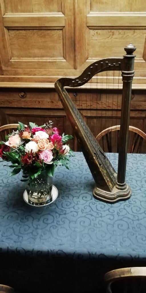 Miniatuurharp, harp voor pop, antiek speelgoed, Enlèvement, Utilisé